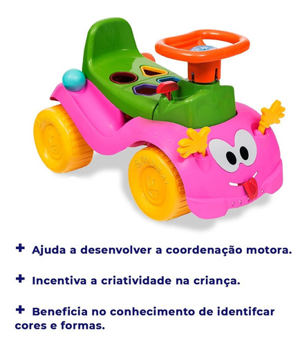 Totoka Triciclo Infantil Motoca Andador Menino Menina Bebê